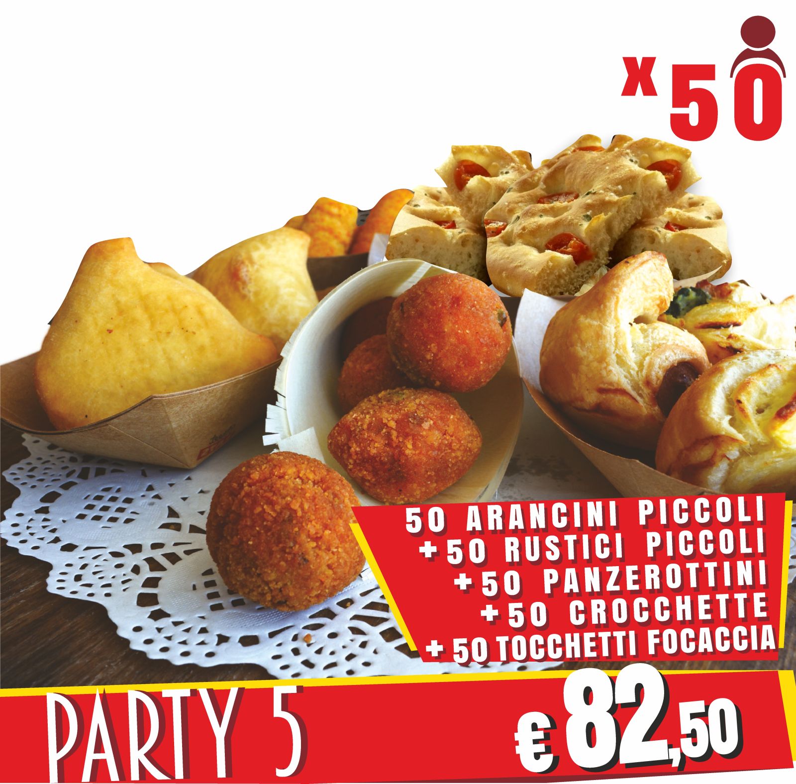 S.E.MENU PARTY5 PER 50 PERSONE